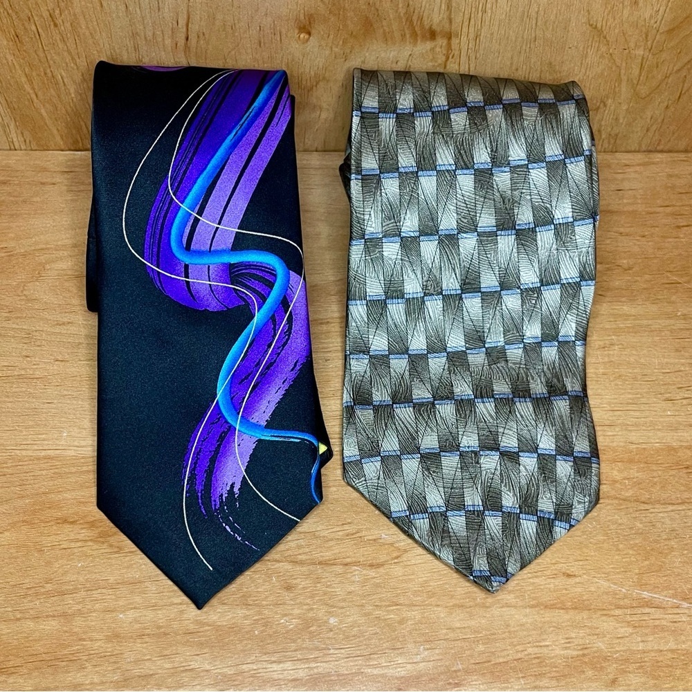 Jerry Garcia Grateful Dead Neckties Lot Of 2 Liquid Torso Longest Train